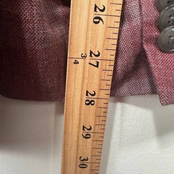 Michael Kors Wool Silk Linen Sport Coat Blazer Men 50L Pink Check 2 Btn Jacket - Picture 8 of 14